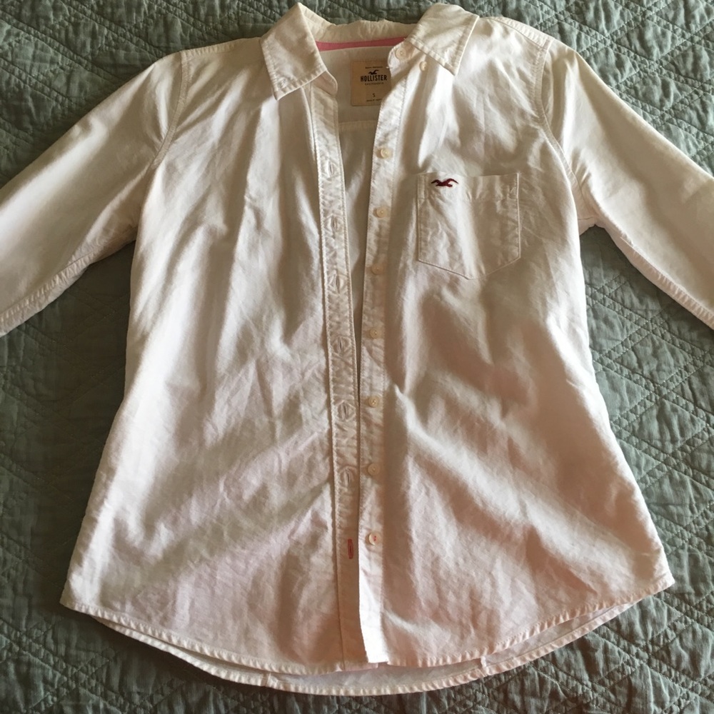 Hollister white button down